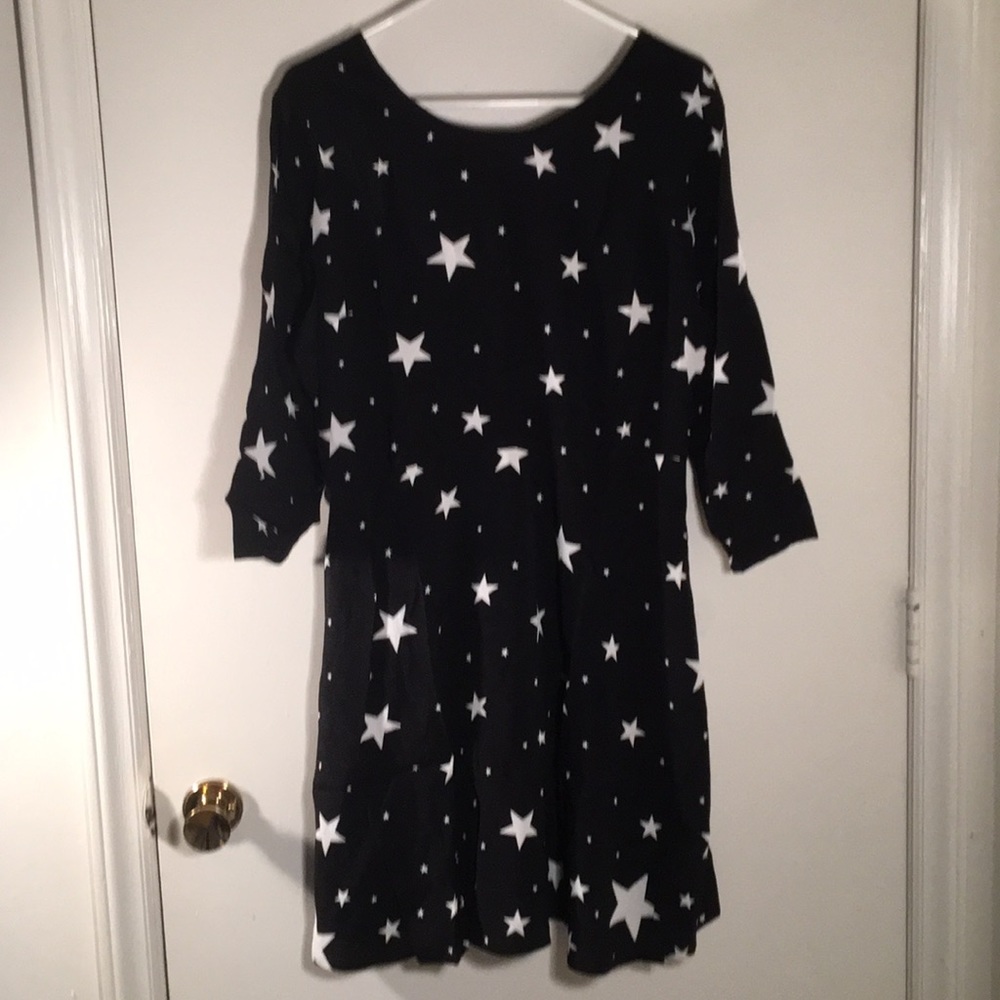 Black Gap dress with stars